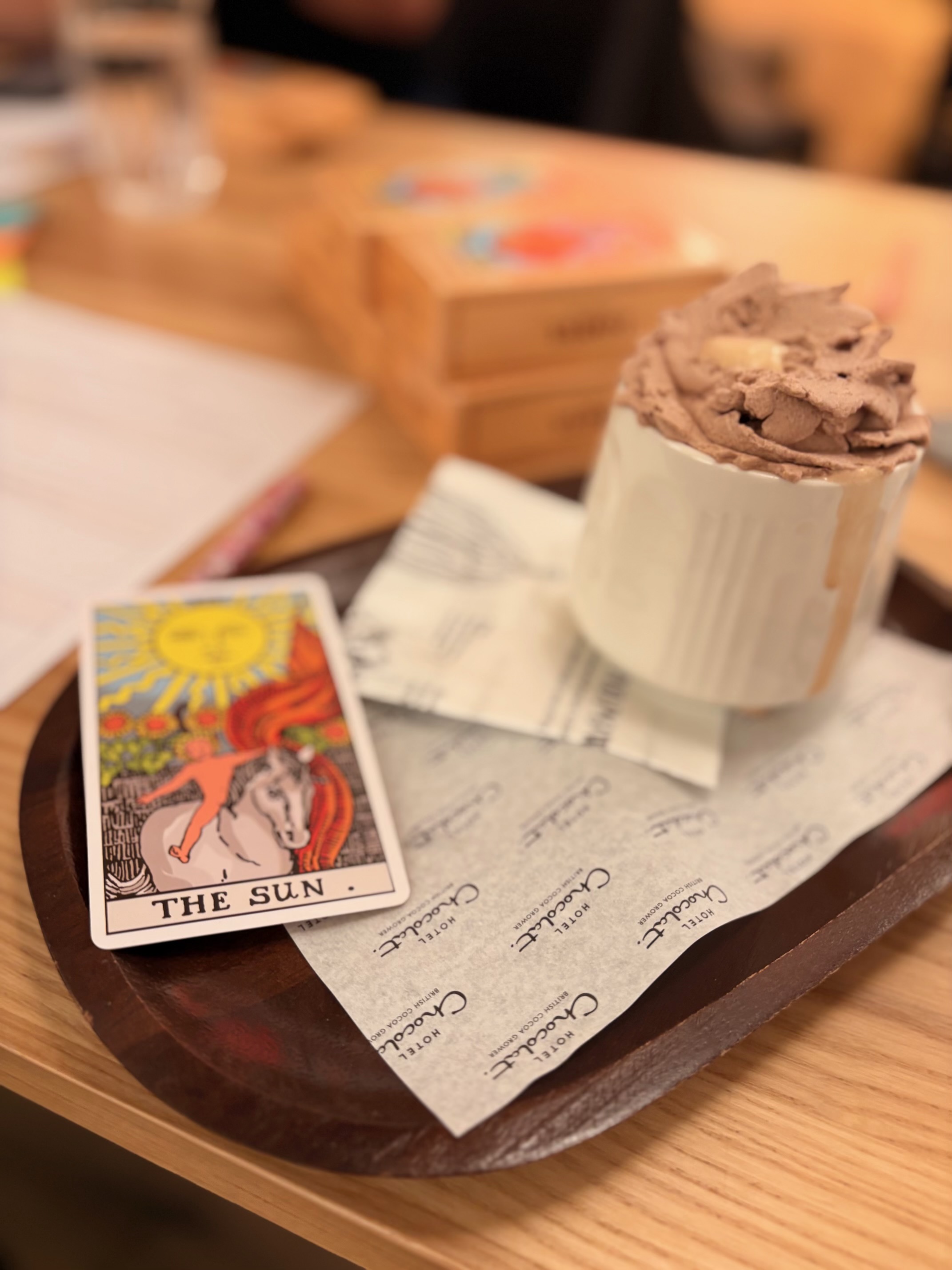 Tarot cards laid out at a Community of Practice session